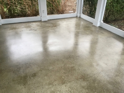 Screened Porch Polished Concrete Floor – Westport CT