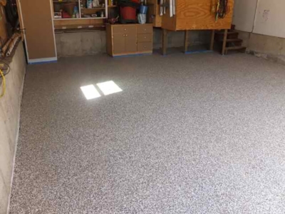epoxy garage floor job in fairfield