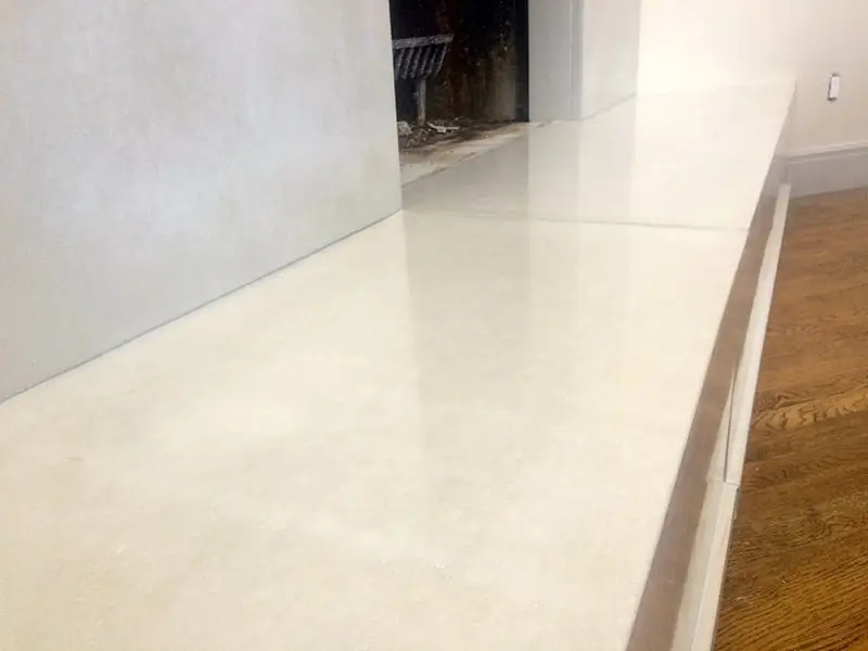 concrete fireplace in armonk new york