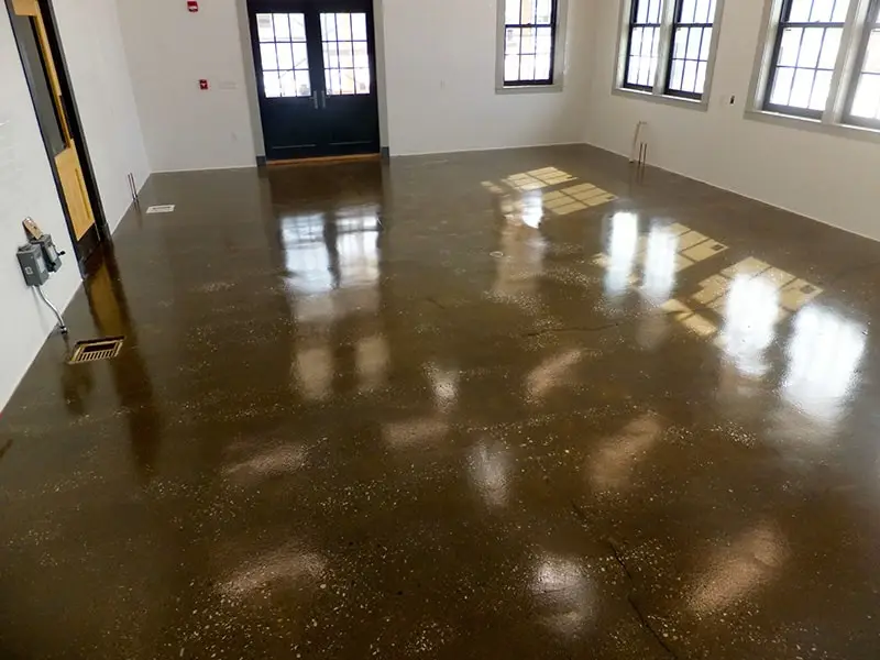 hotchkiss school polished concrete floor