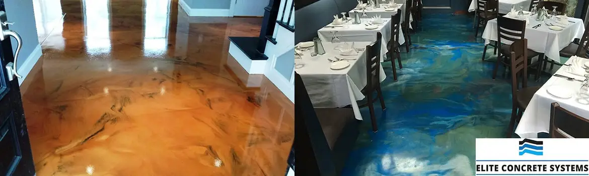 metallic epoxy floor result example